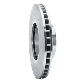 R1 Concepts EDZ-31051L Brake Rotor Drilled and Slotted Silver